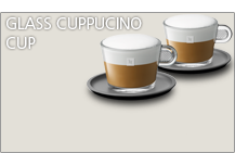 Glass Cappuccino cup & saucer