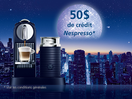 $50 credit <i>NESPRESSO</i>