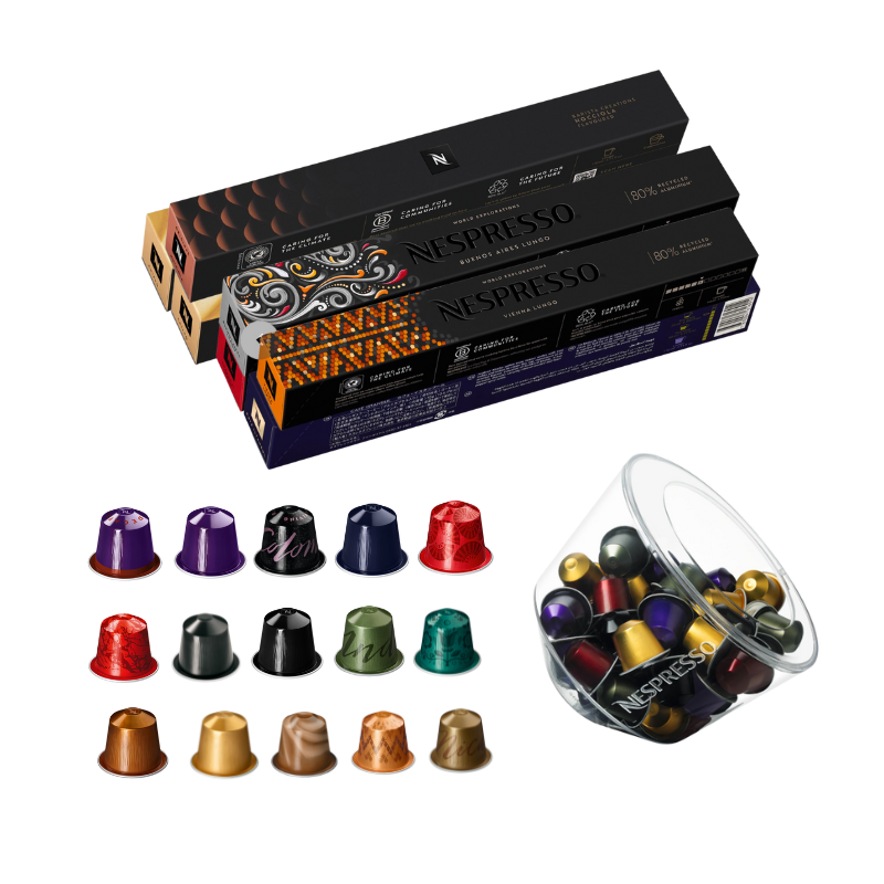 Discovery Pack (Nespresso Bonboniere capsule dispenser Free)