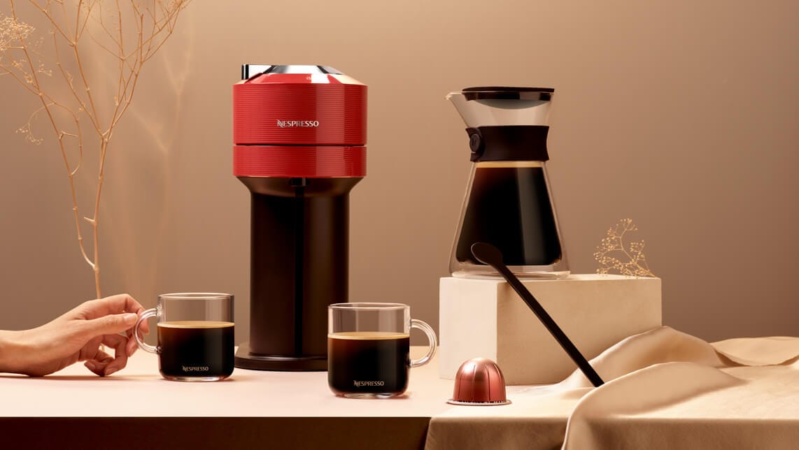 Cafetera con tecnología de Nespresso Vertuo