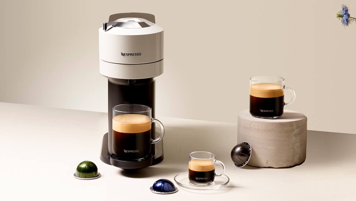Cafetera con tecnología de Nespresso Vertuo
