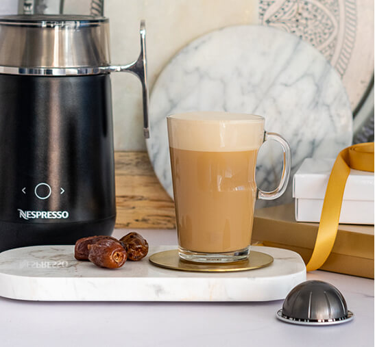 Café con leche de cápsula Nespresso