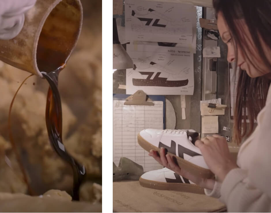 Transformar posos de café en zapatillas