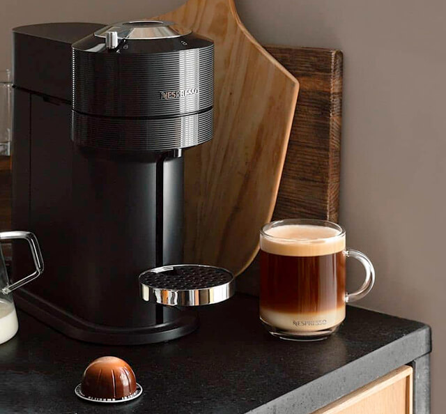 Cafetera de cápsulas Nespresso De'Longhi Vertuo Next ENV120.GY para  cápsulas Nespresso Vertuo