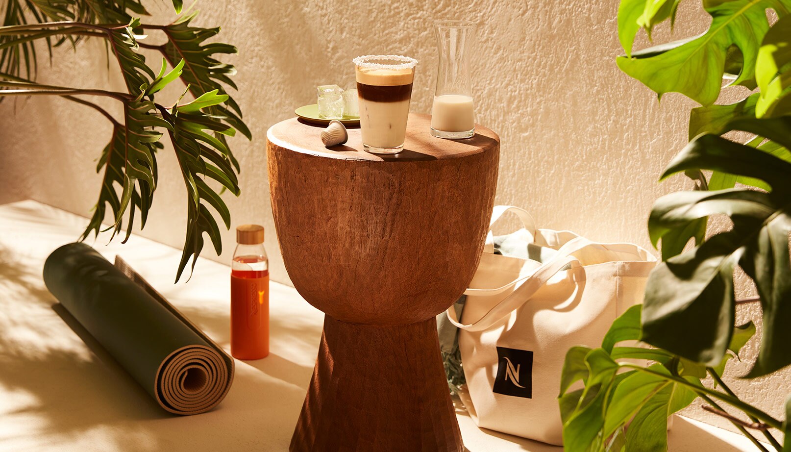 Coconut Flavour Over Ice Coffee Colada