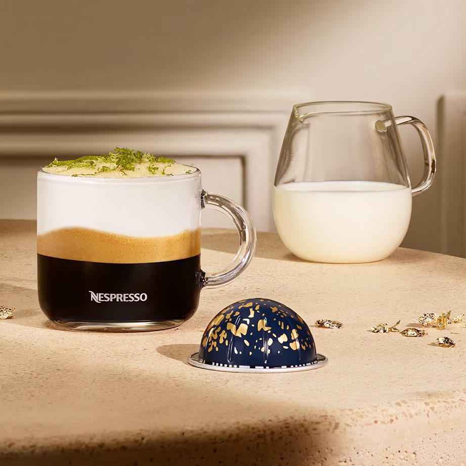 Lime & Basil Crème Brûlée Double Espresso Macchiato
