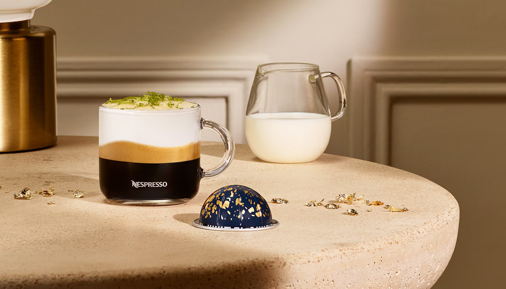Lime & Basil Crème Brûlée Double Espresso Macchiato