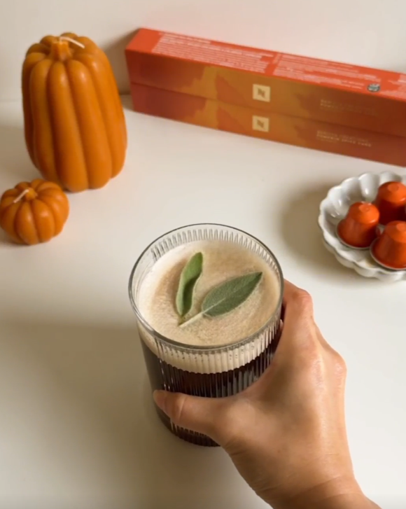 Pumpkin Spice Cake Smash Latte