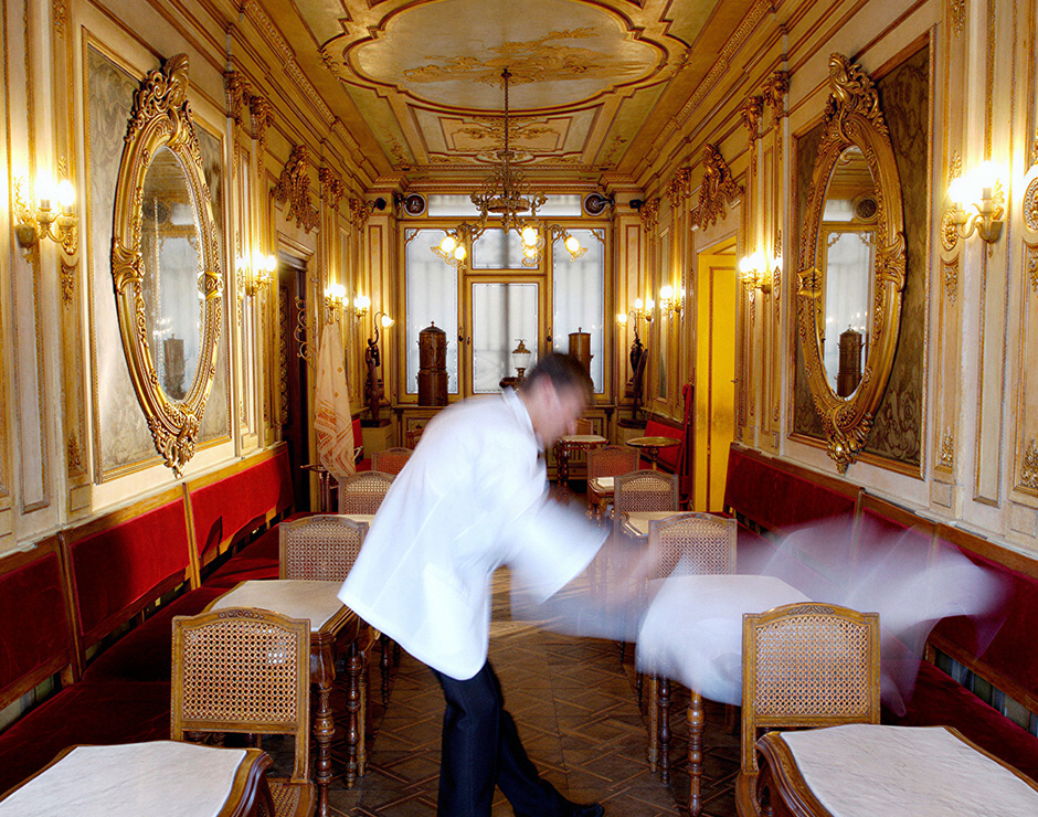 Interior del caffé Florian en Venecia