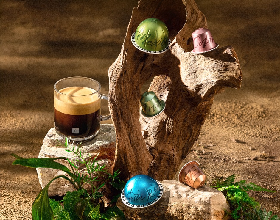 Cápsulas Master Origins en un árbol