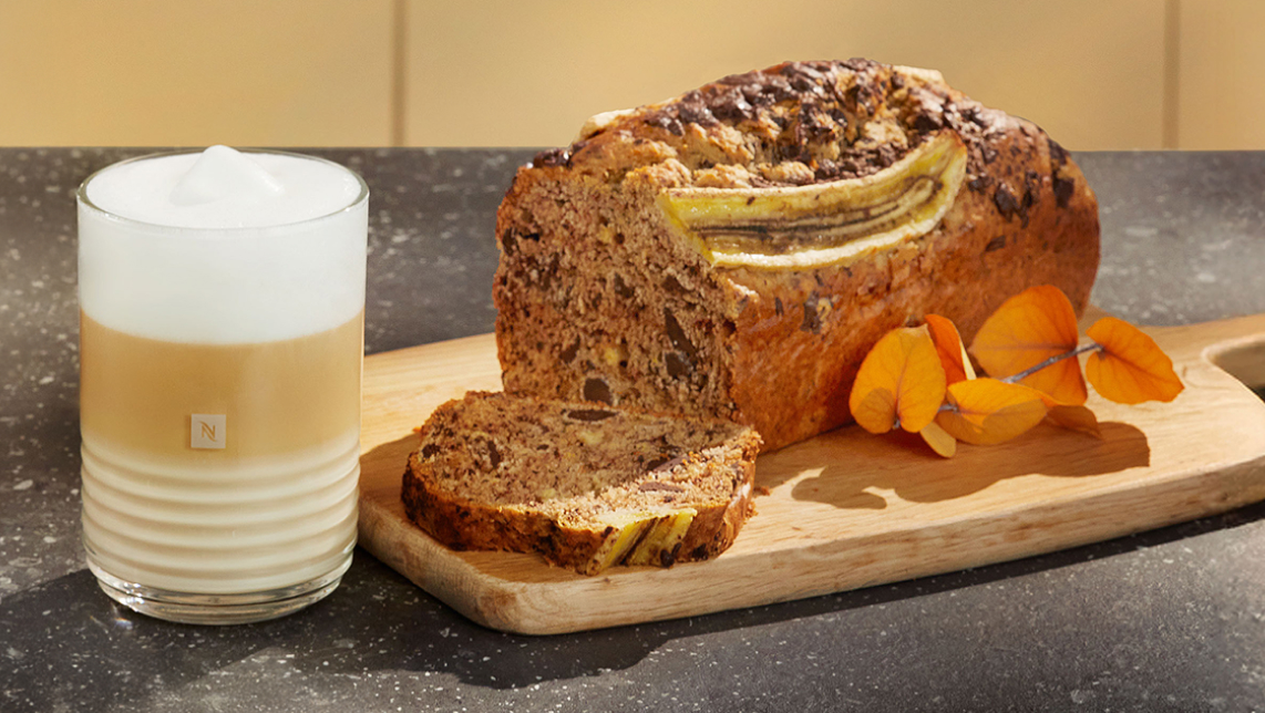 Banana Bread and Latte Macchiato