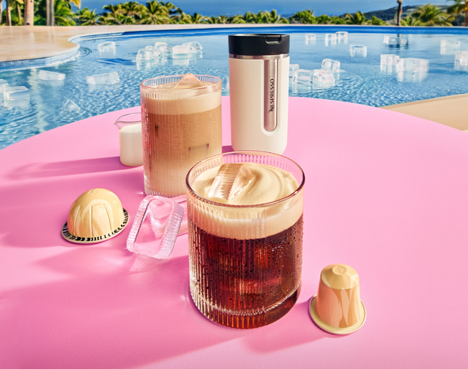 Cápsulas de Nespresso saborizado en la piscina