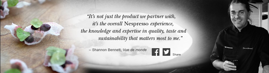 It's not just the coffee product we partner with, it's the overall Nespresso brand experience, the knowledge and expertise offered in quality, and sustainibility that matter most to me.