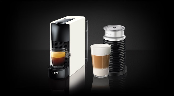 Essenza Mini Pure White + Aeroccino - Coffee machine - Nespresso