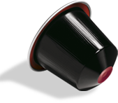 Decaffeinated black Nespresso coffee capsule