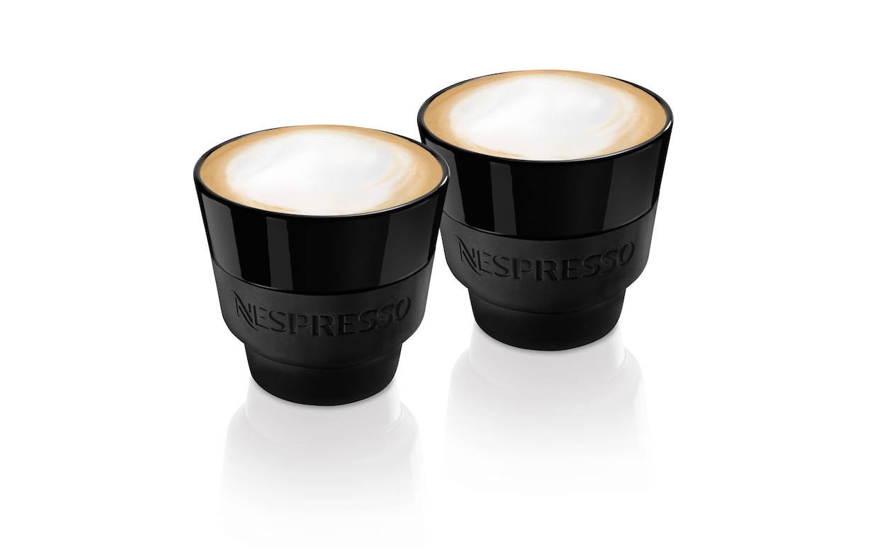Nespresso Black Lungo Expresso Cups Geckeler Michels Touch Collection Set  of 2