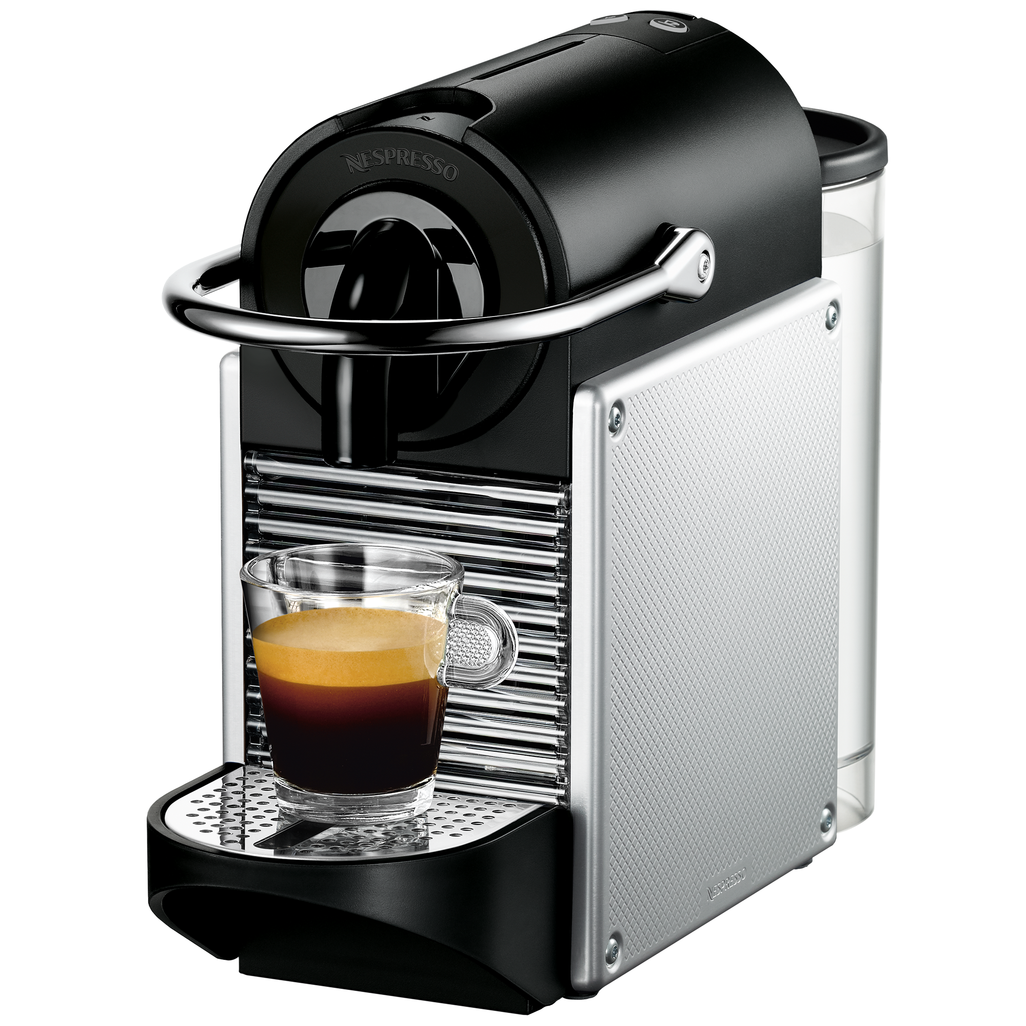 NEW Nespresso Pixie Titan Grey Espresso Machine W/ Frother Breville Lungo Latte 