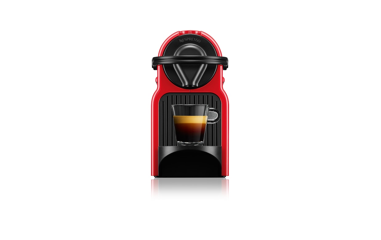 Nespresso Inissia Coffee Machine, Red, Nespresso warranty, over