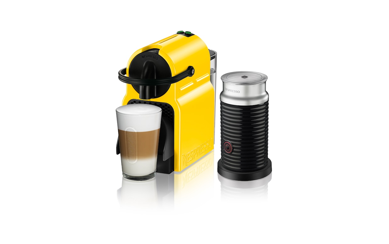 DeLonghi Inissia Canary Yellow Aeroccino Nespresso