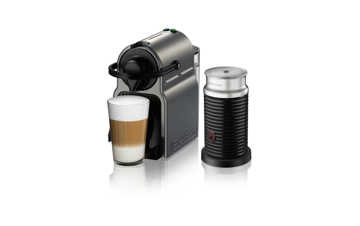 Buy Nespresso Inissia Black Coffee Machine Aeroccino Milk Frother ...