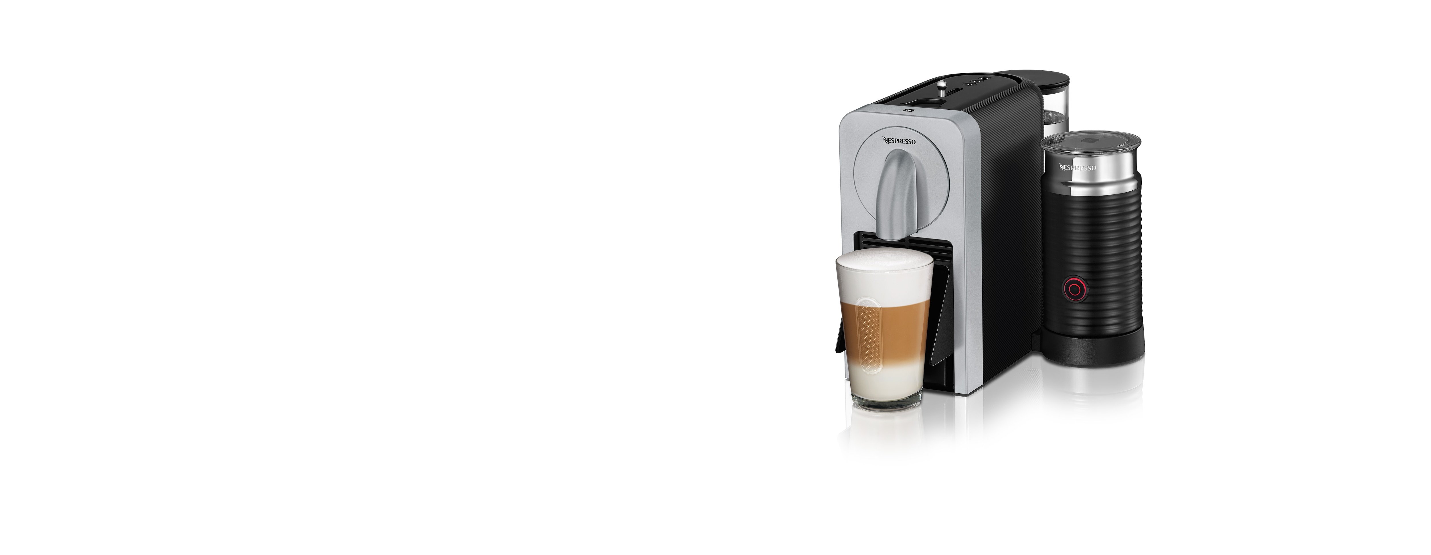 George Stevenson chikane bule Prodigio & Milk Silver | Espresso Machine | Nespresso USA