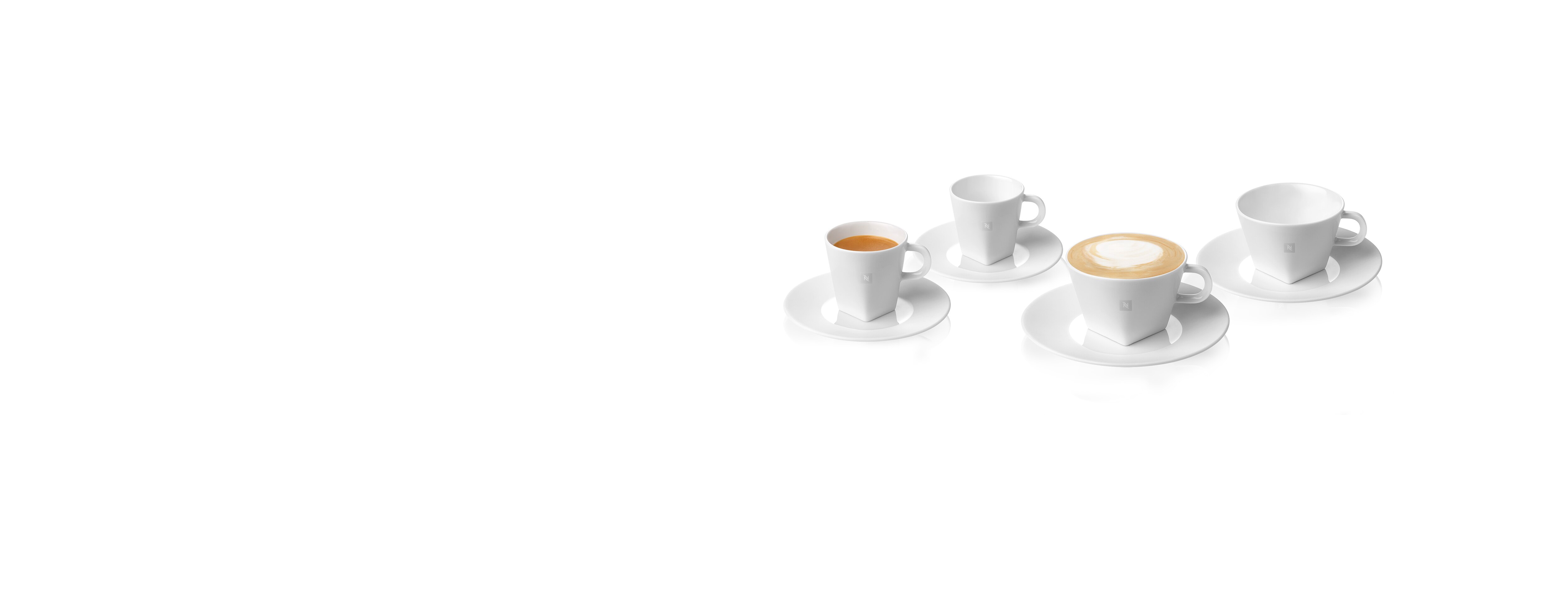 2 PURE Espresso Cups 2 PURE Cappuccino cups 4 Saucers