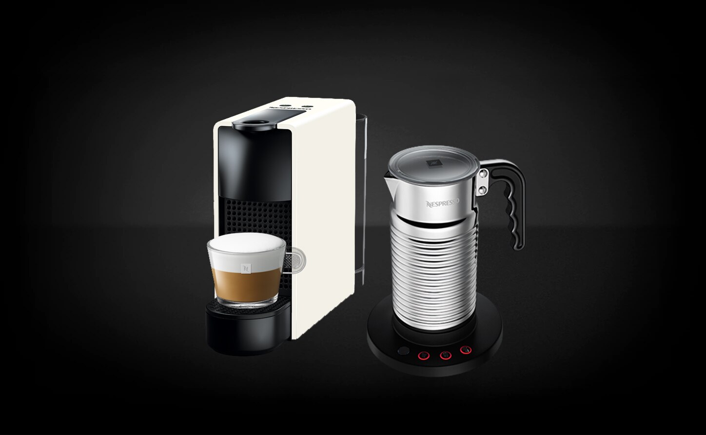 ESSENZA MINI PURE WHITE & AEROCCINO4 Bundle Machine Nespresso Taiwan