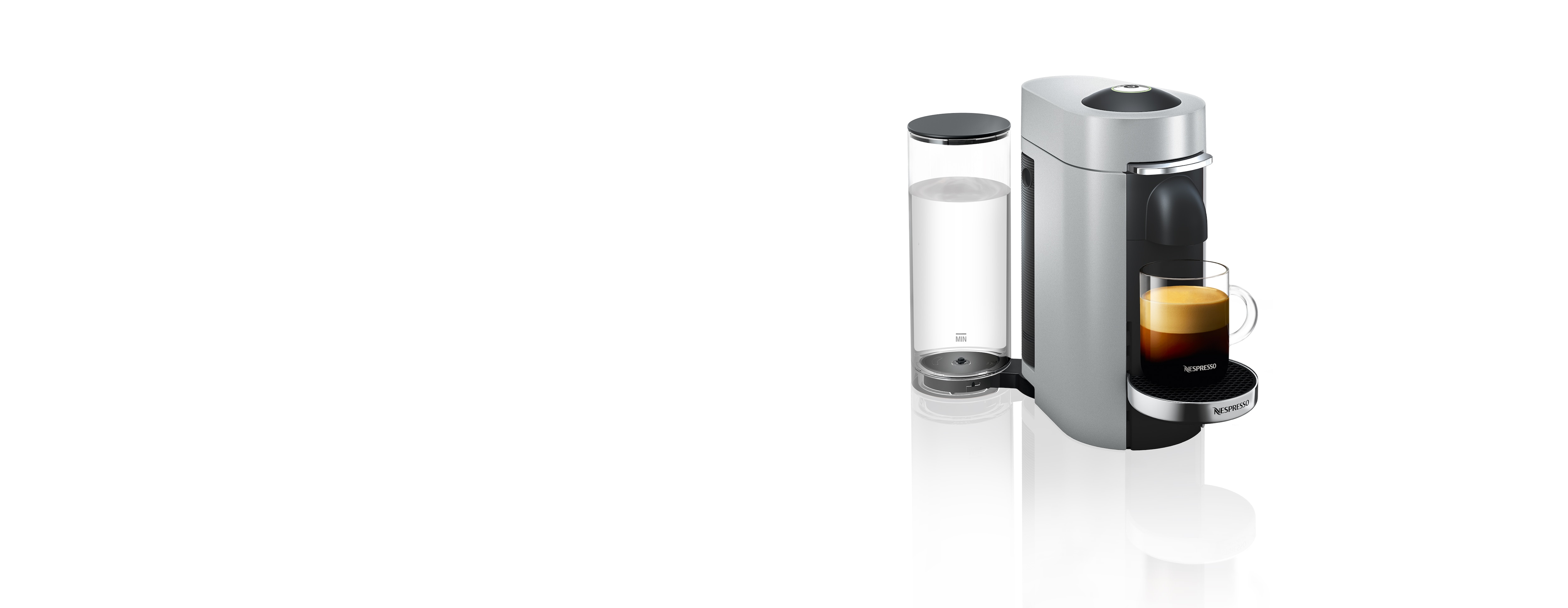 VertuoPlus Deluxe Silver Coffee Machine Nespresso