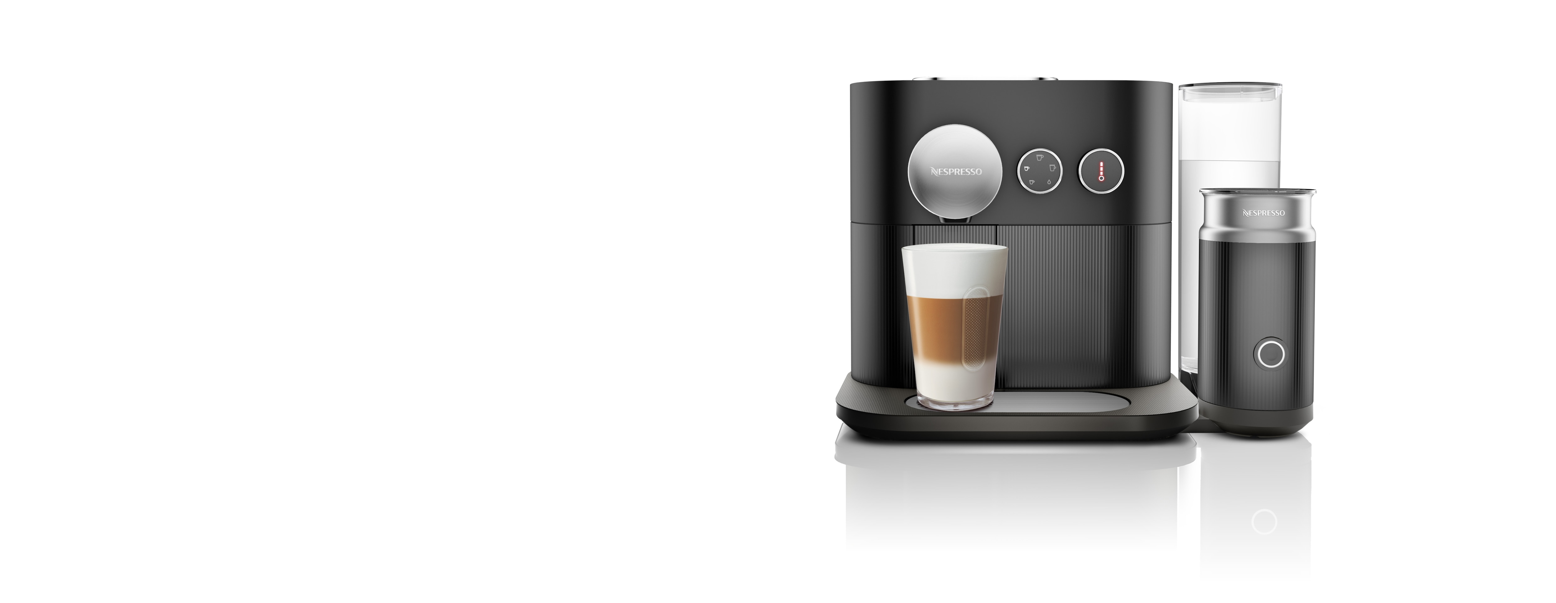 Nespresso Expert and Milk Black Bluetooth Coffee Machine | Nespresso
