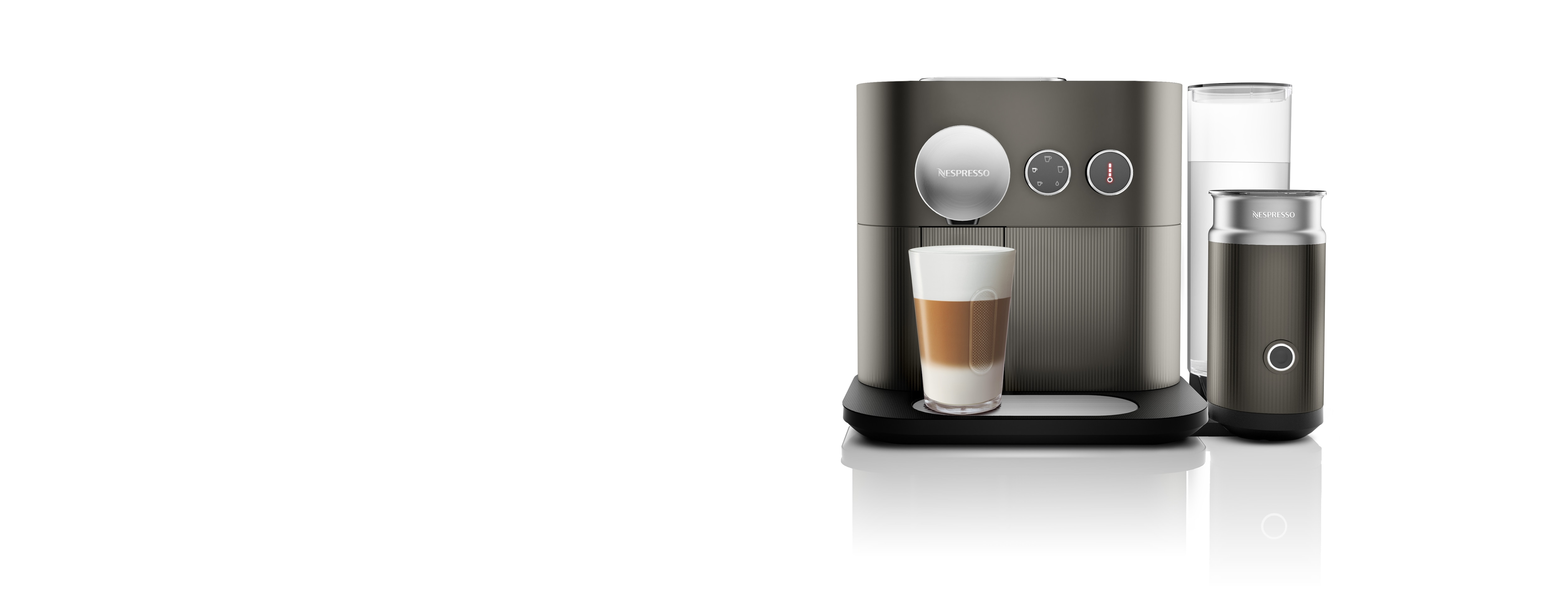 Nespresso Expert and Milk Grey Bluetooth Coffee | Nespresso