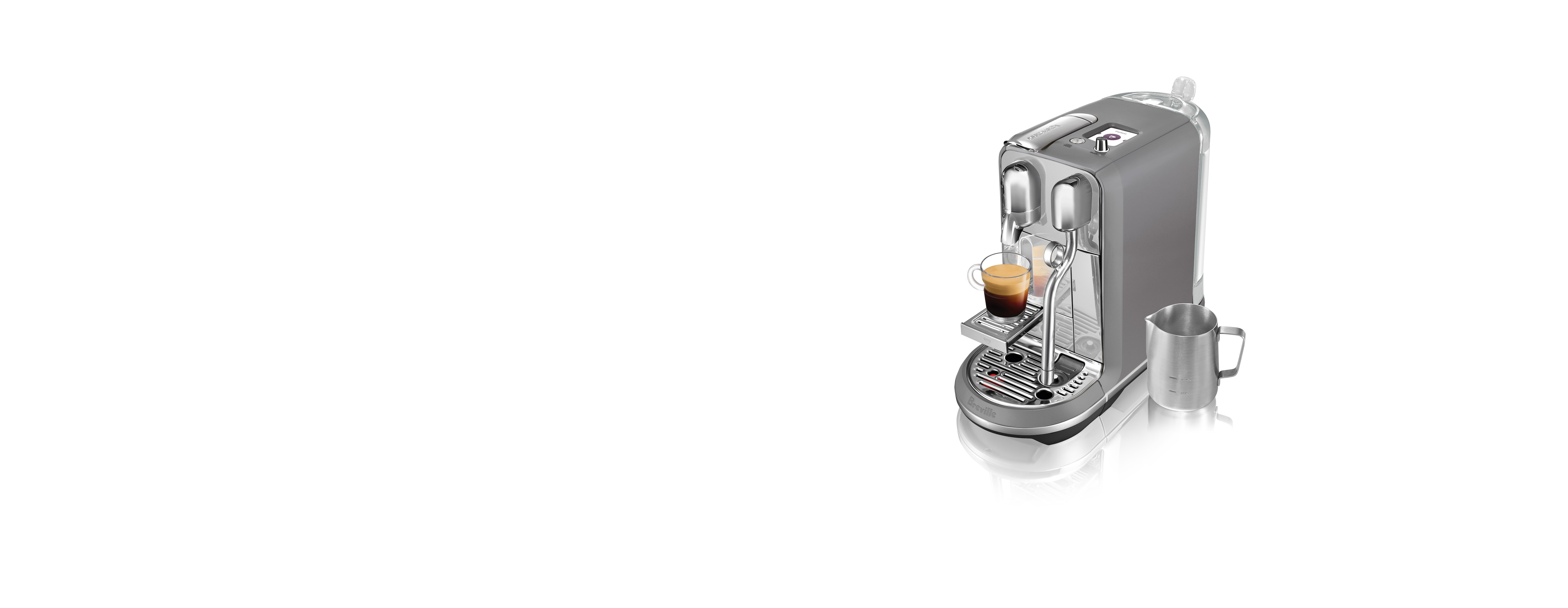 【Nespresso】クレアティスタ・プラス ステンレススチール Creatista Breville Smoked Hickory Coffee & Espresso Machine