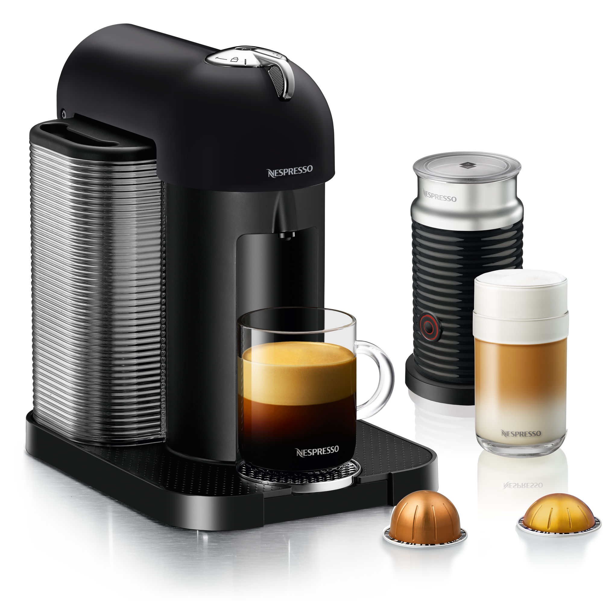 Vertuo Chrome & Milk Frother Bundle | Vertuo Coffee Machine
