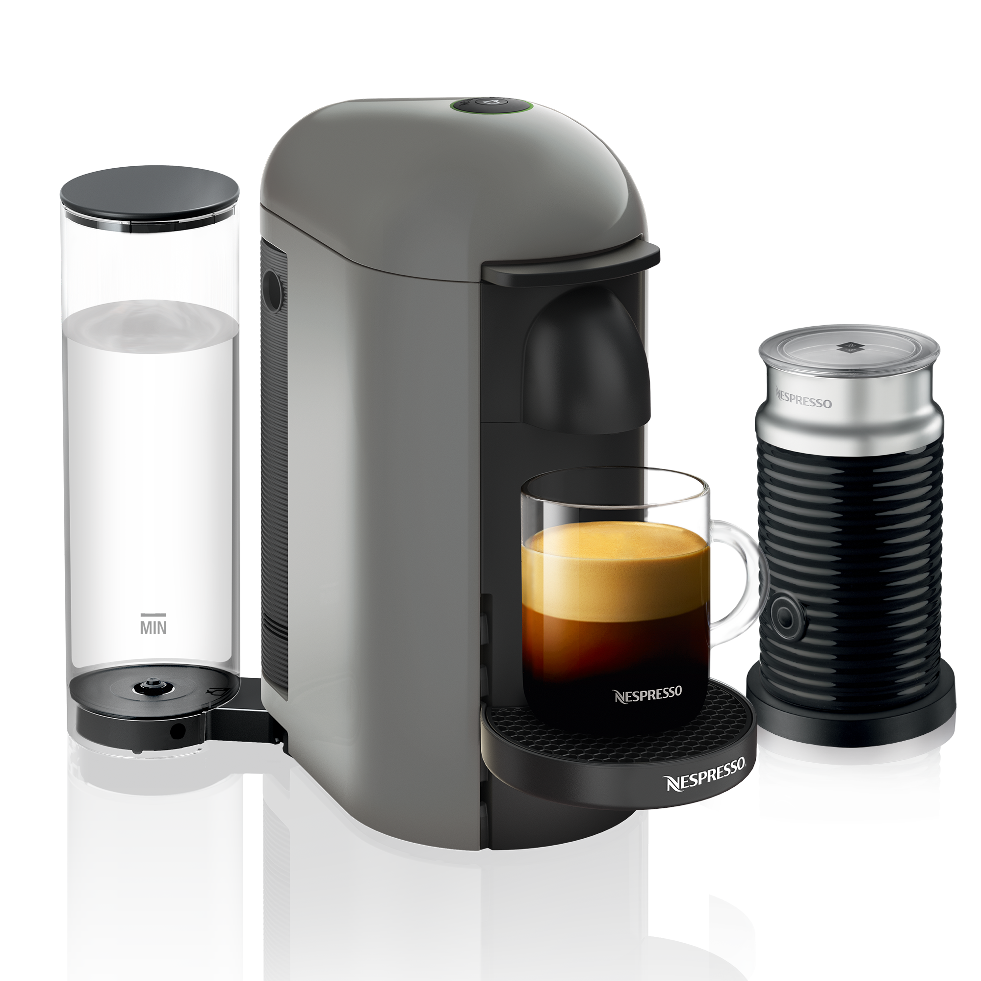 ubehageligt let at håndtere Bare overfyldt VertuoPlus Grey & Milk Frother Bundle | Vertuo Coffee Machine | Nespresso  USA