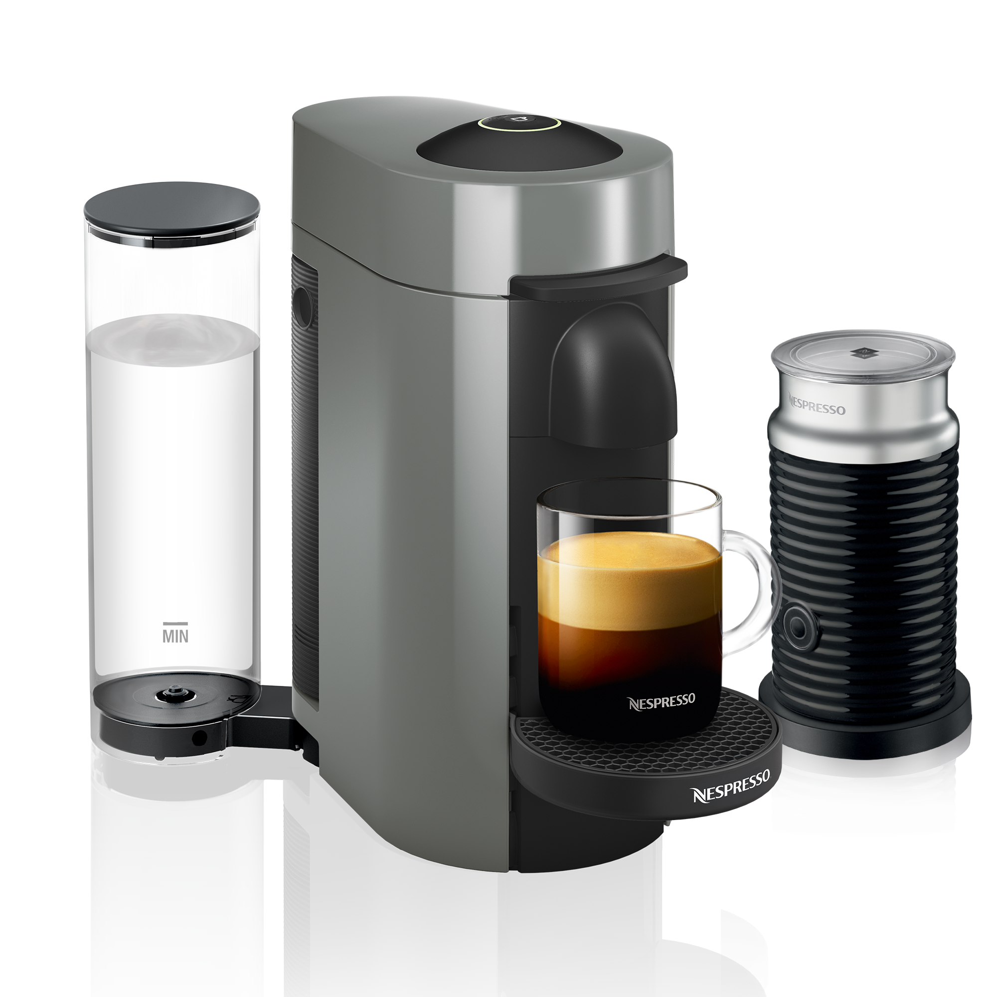 VertuoPlus Grey & Milk Frother Bundle | Vertuo Coffee Machine 