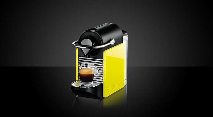 Pixie Clips C60 Lemon Neon  Black | Coffee Machine | Nespresso