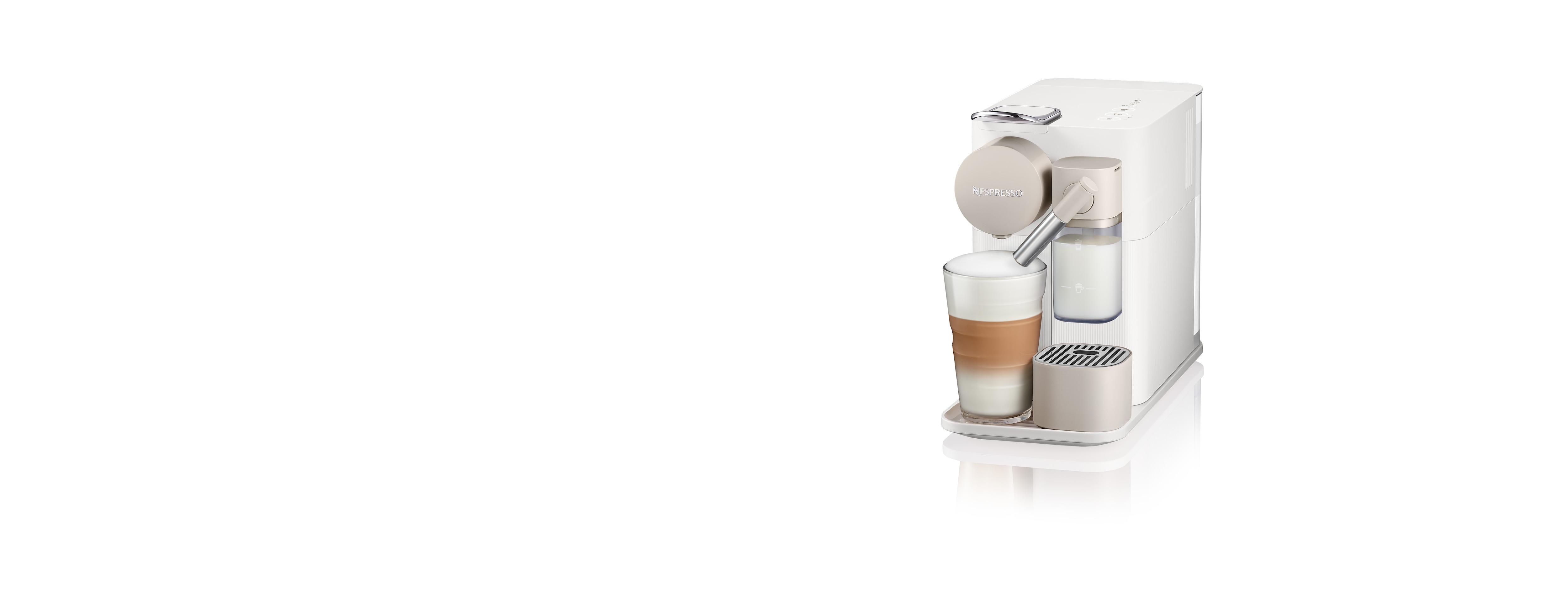 1450W White Automatic frothed milk Cappuccino and Latte De'Longhi Lattissima One Evo EN510.W Single Serve Capsule Coffee Machine 
