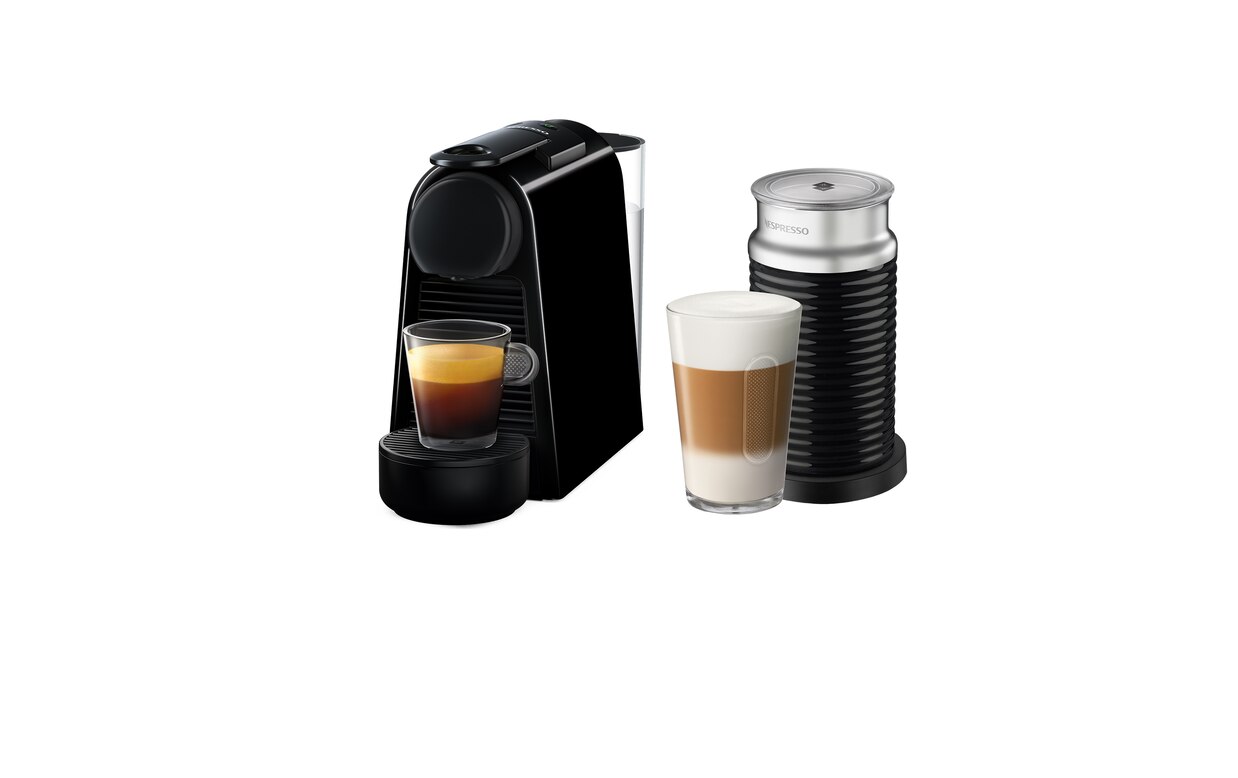 Nespresso Essenza Mini Espresso Machine by De'Longhi with Aeroccino Milk  Frother Piano Black EN85BAE - Best Buy