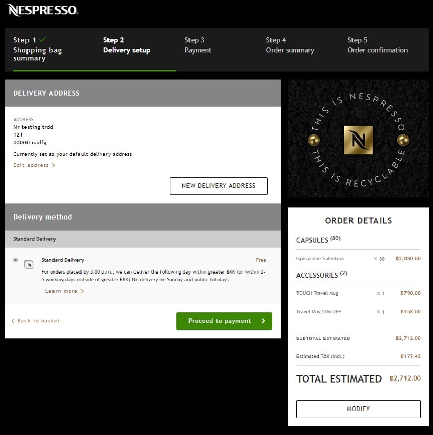 How Order & Use Promotion Code Nespresso™ Thailand