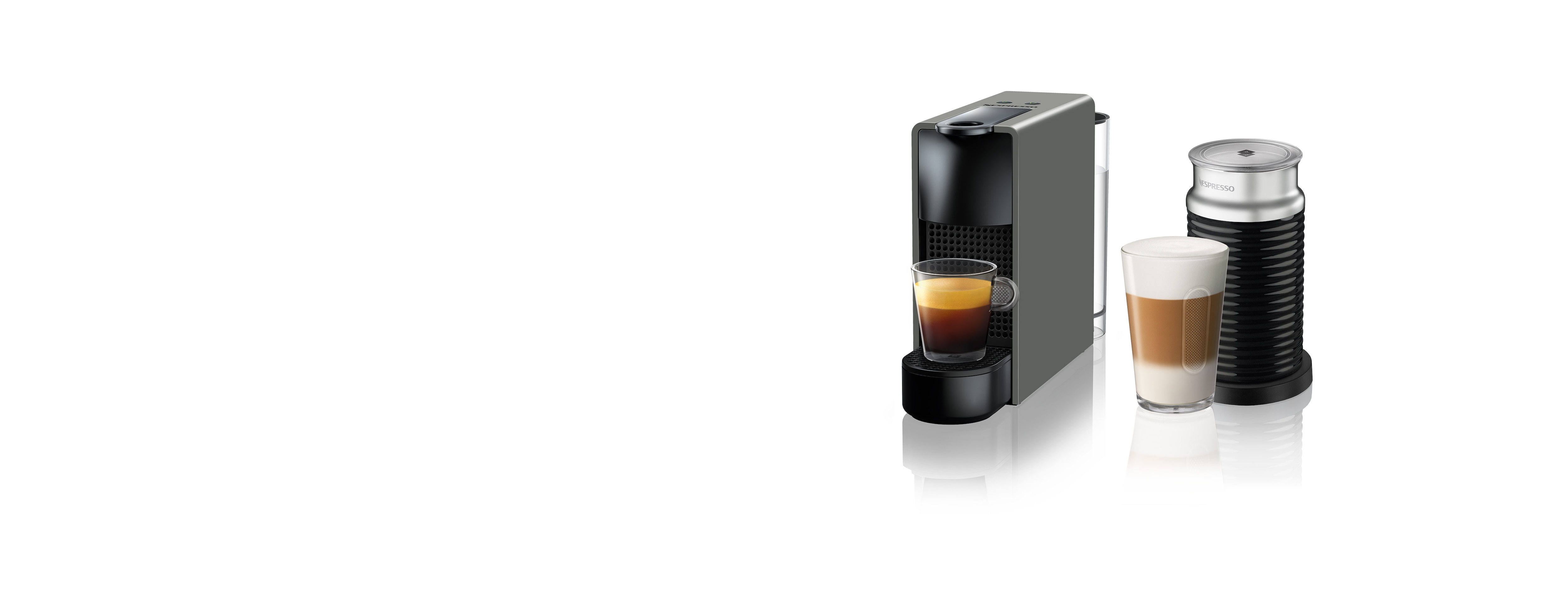 Essenza Mini Grey Coffee Machine \u0026 Milk 