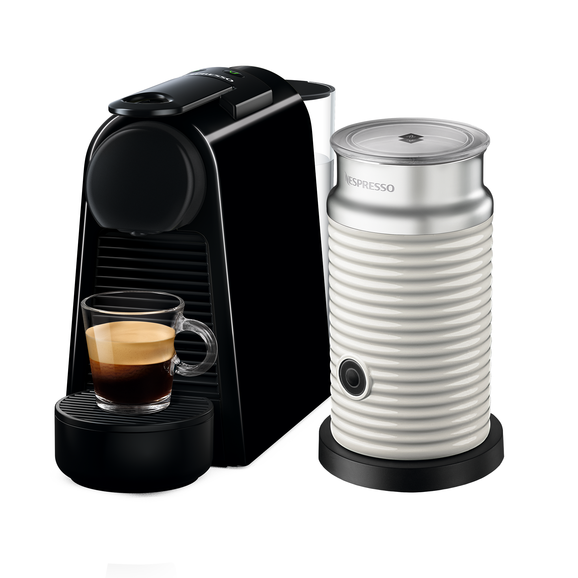 Essenza mini&Aeroccino White, D30 Black | Coffee Machine | Nespresso