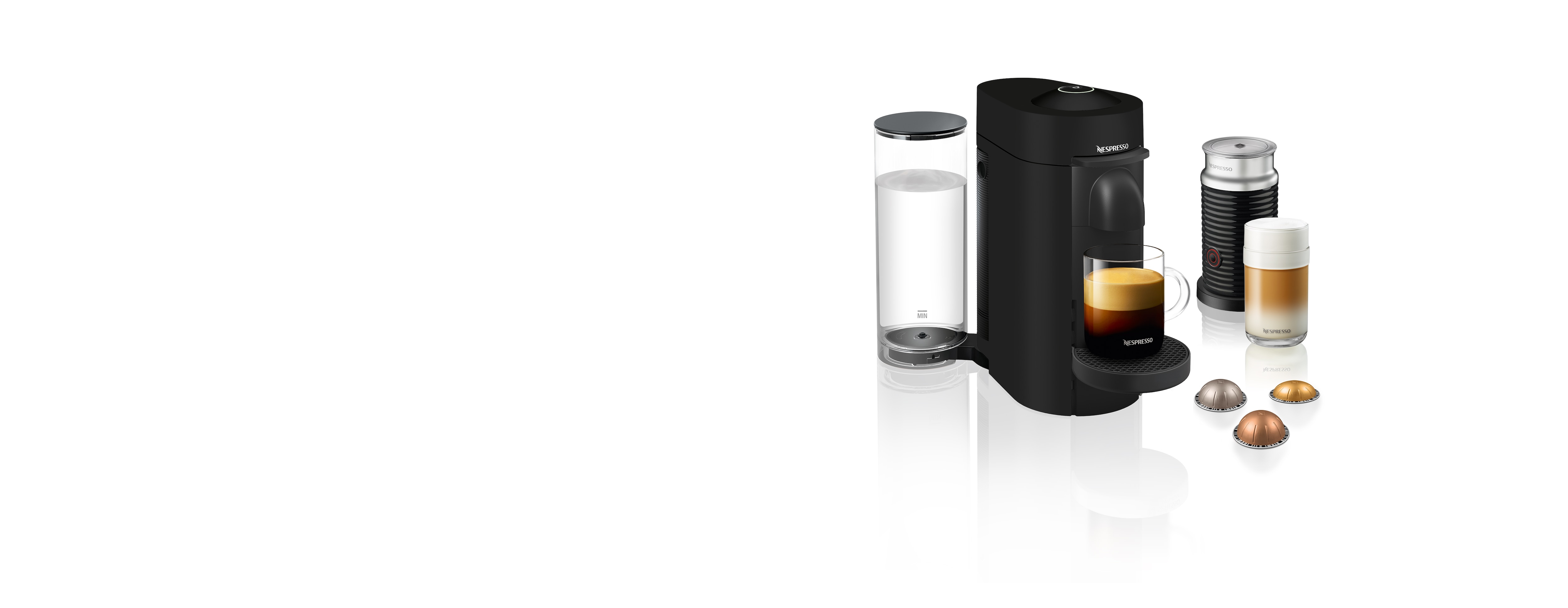 VertuoPlus Matte Black & Milk Frother Bundle | Vertuo Coffee