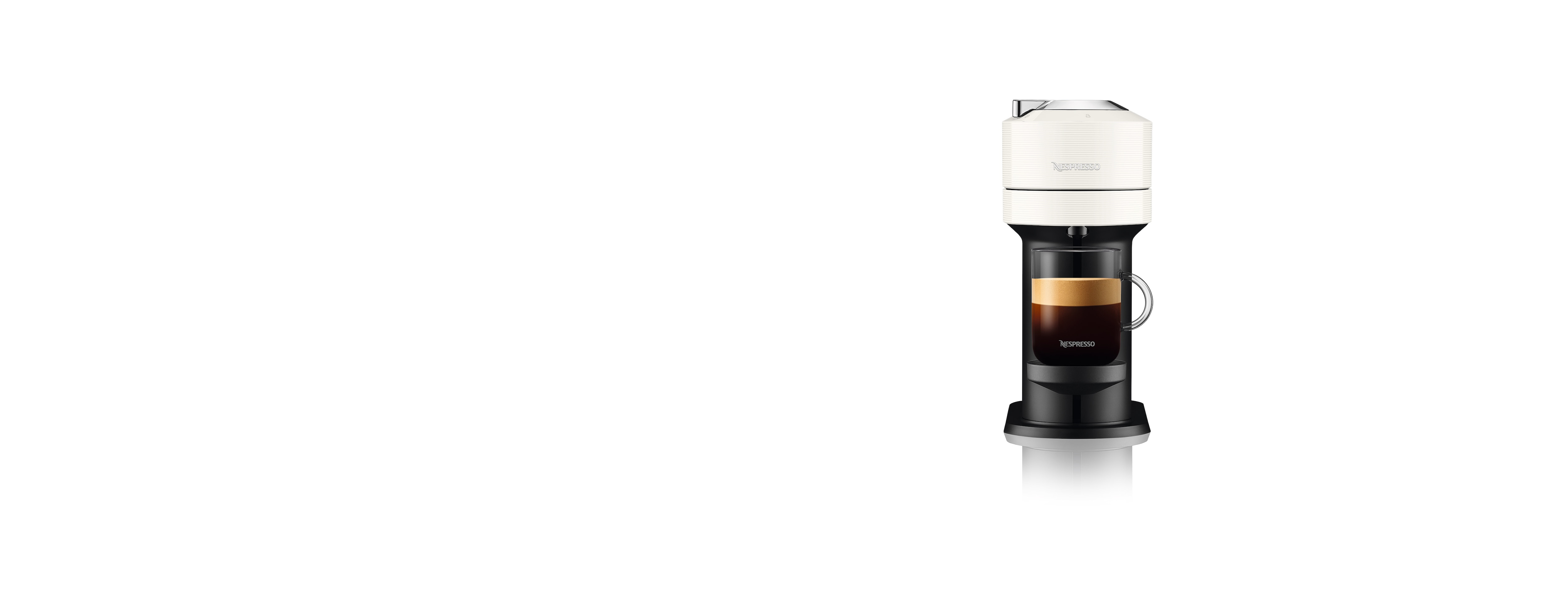 Nespresso ENV120WAE Vertuo Next Coffee and Espresso Maker, Machine +  Aeroccino, White 