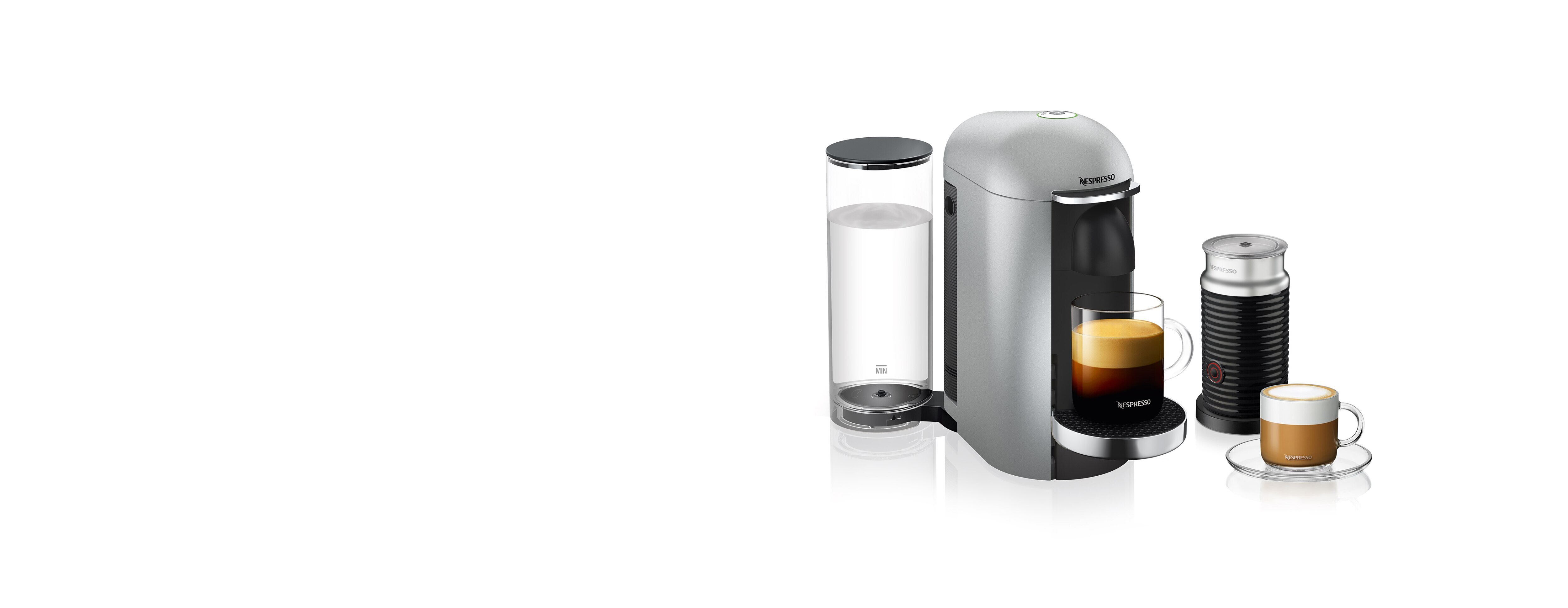 Vertuo Plus Silver Round Top Coffee 