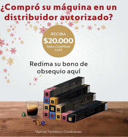 Redima su Bono | Nespresso Colombia