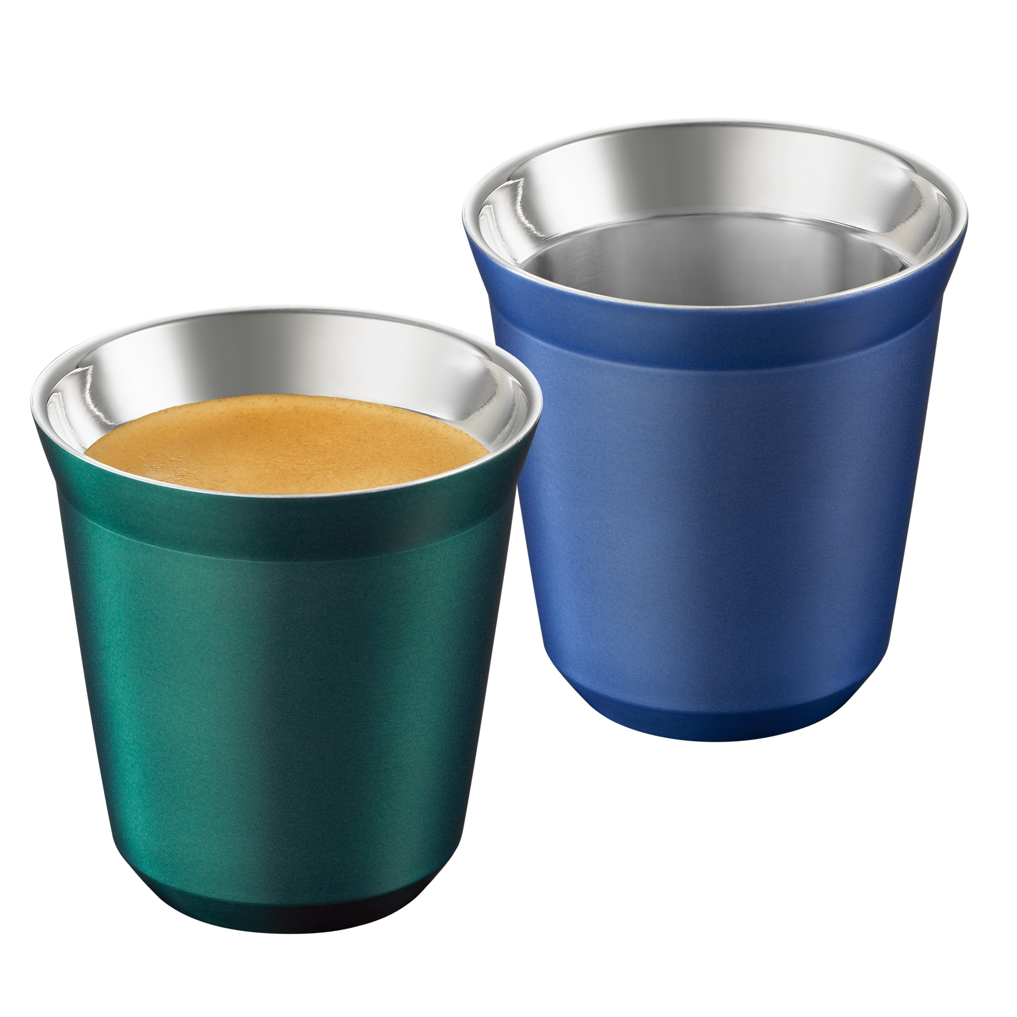 green Nespresso Pixie Lungo Fortissio 2 Cups made of metal 