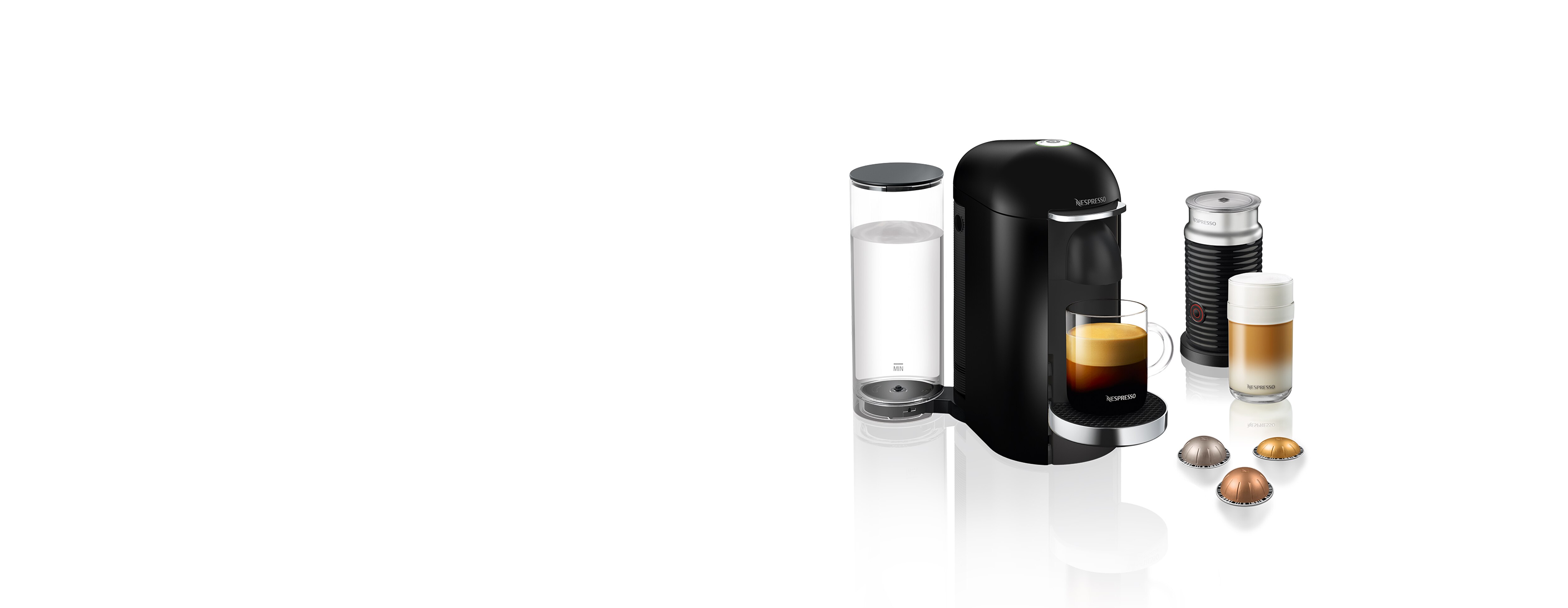 Renewed Chrome with Aeroccino3 Milk Frother Nespresso Vertuo Coffee and Espresso Maker 