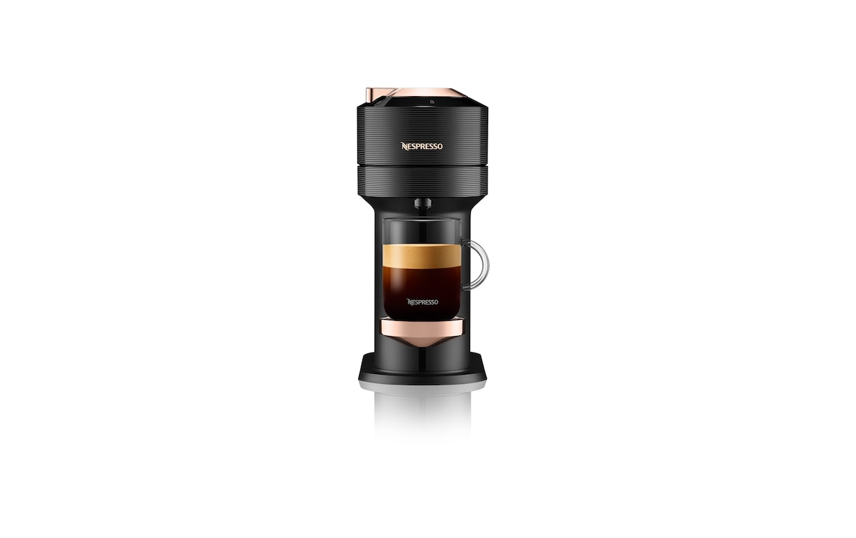 Nespresso Vertuo Next Premium Coffee and Espresso Maker by DeLonghi with  Aeroccino Milk Frother, Black Rose Gold
