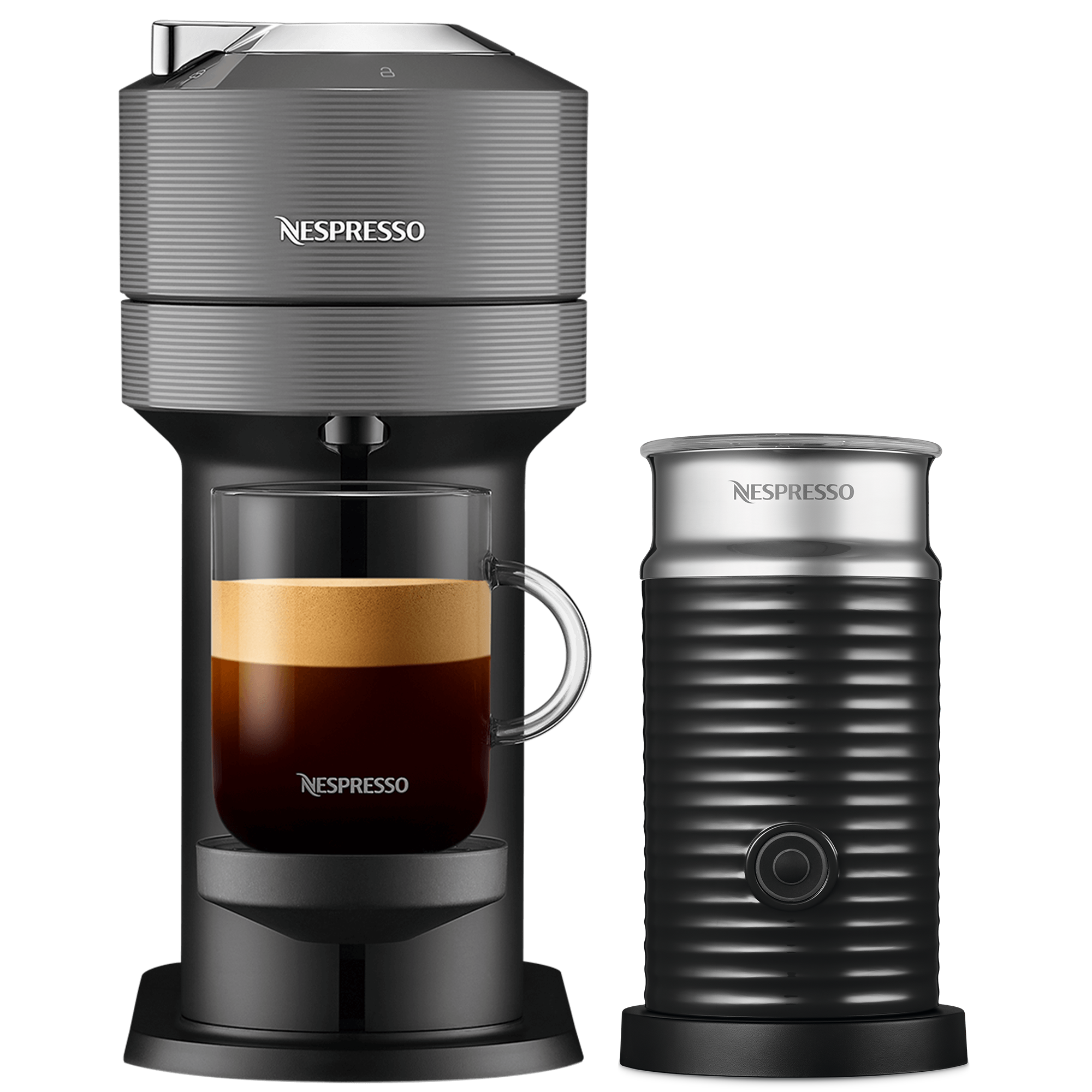 Nespresso Vertuo Next Espresso Machine by DeLonghi with Aeroccino - Gr –  Whole Latte Love