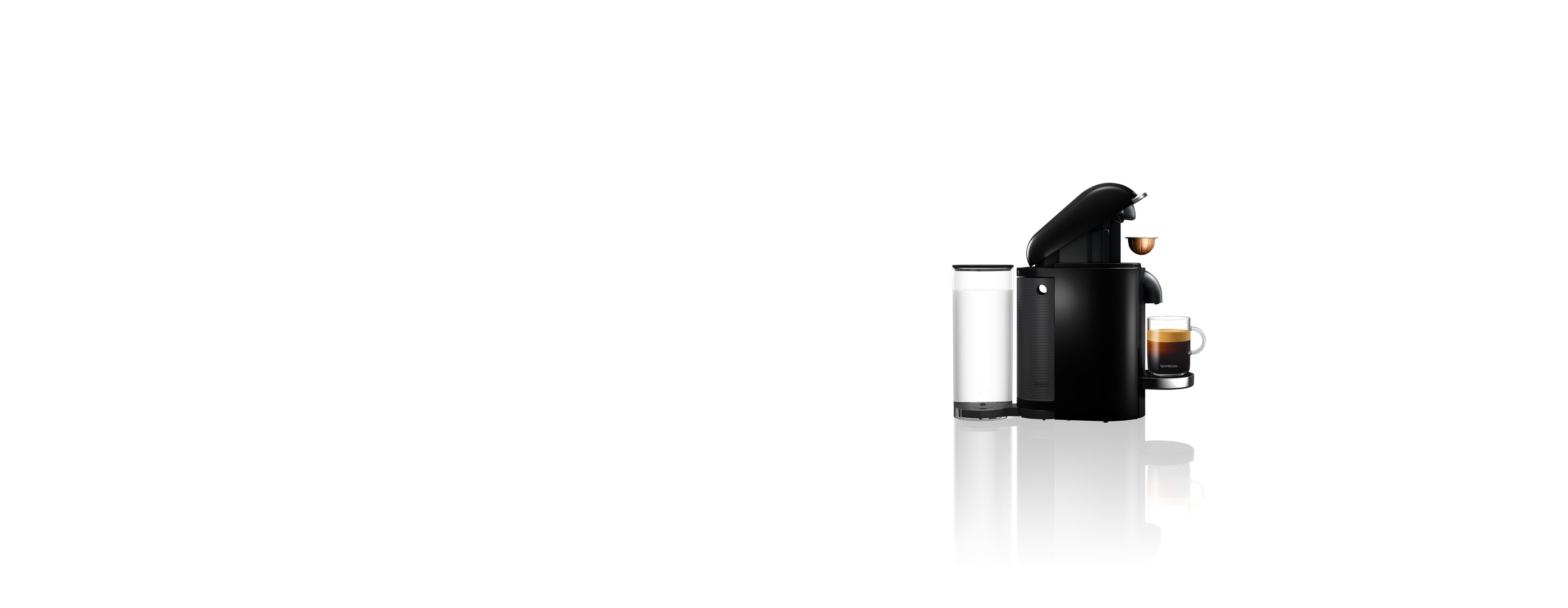 Nespresso VertuoPlus Coffee and Espresso Machine by Breville,1.1 liters, Ink Black Piano Black Nespresso Vertuo Plus Coffee Machine | Nespresso UK