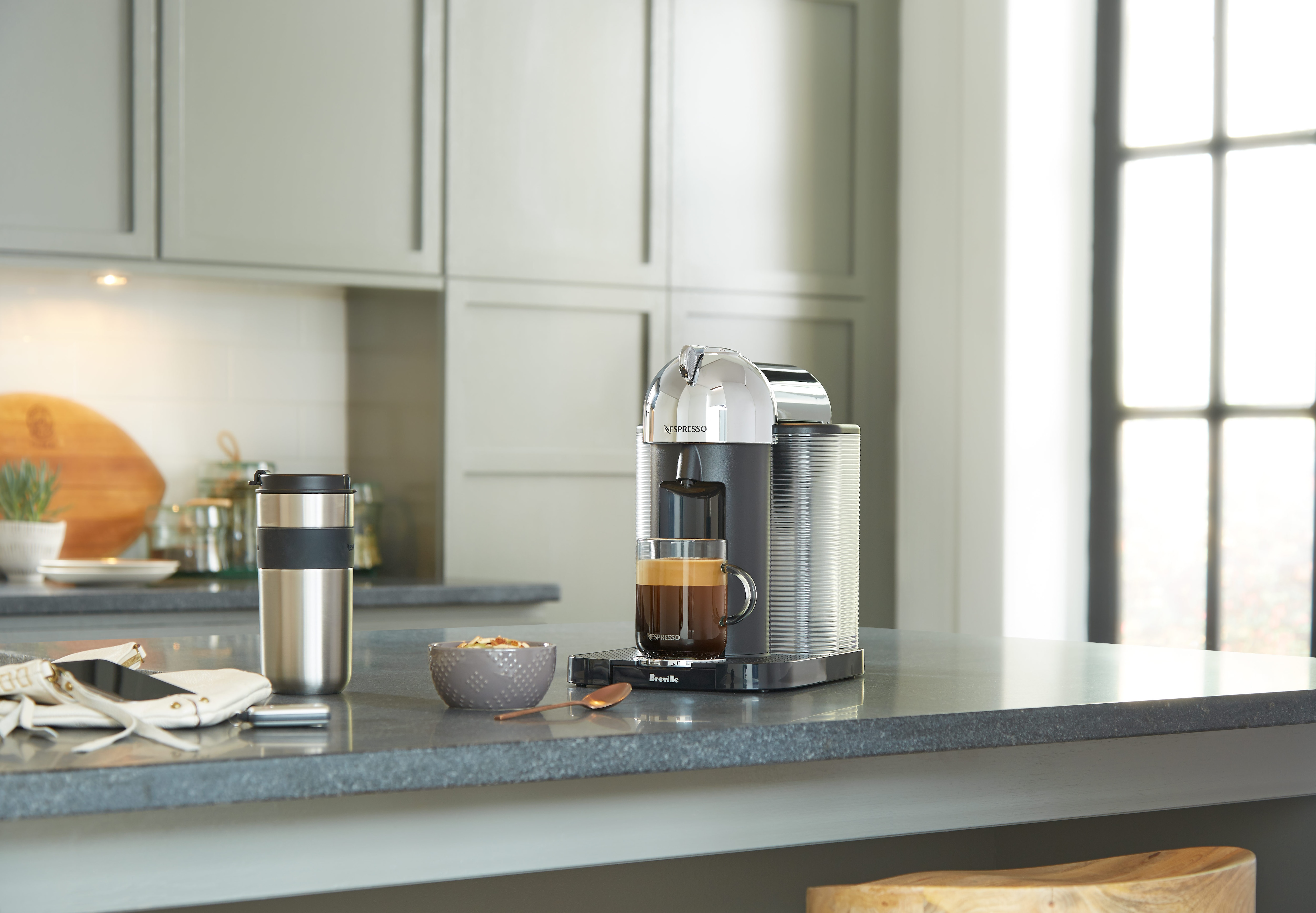 Nespresso Vertuo Coffee And Espresso Machine By Breville Chrome